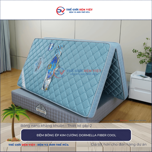 Đệm bông ép Kim Cương Dormella Fiber Cool